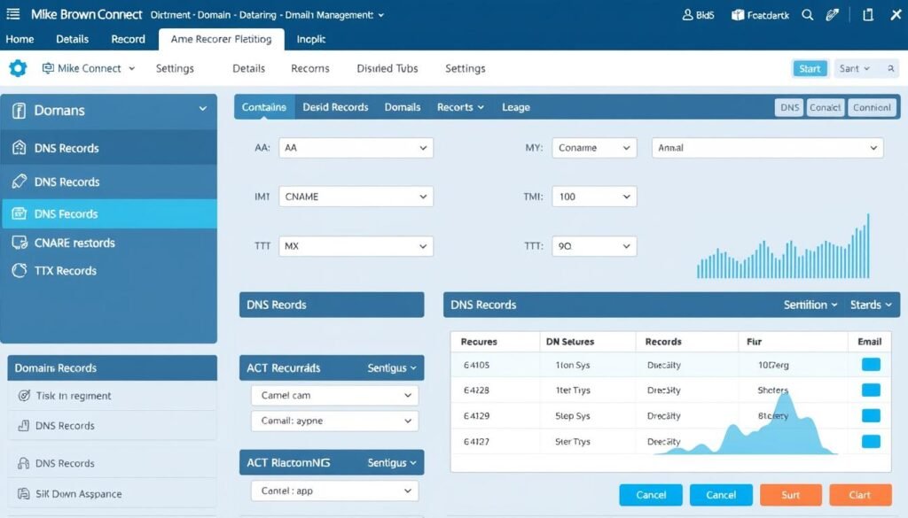 DNS management interface